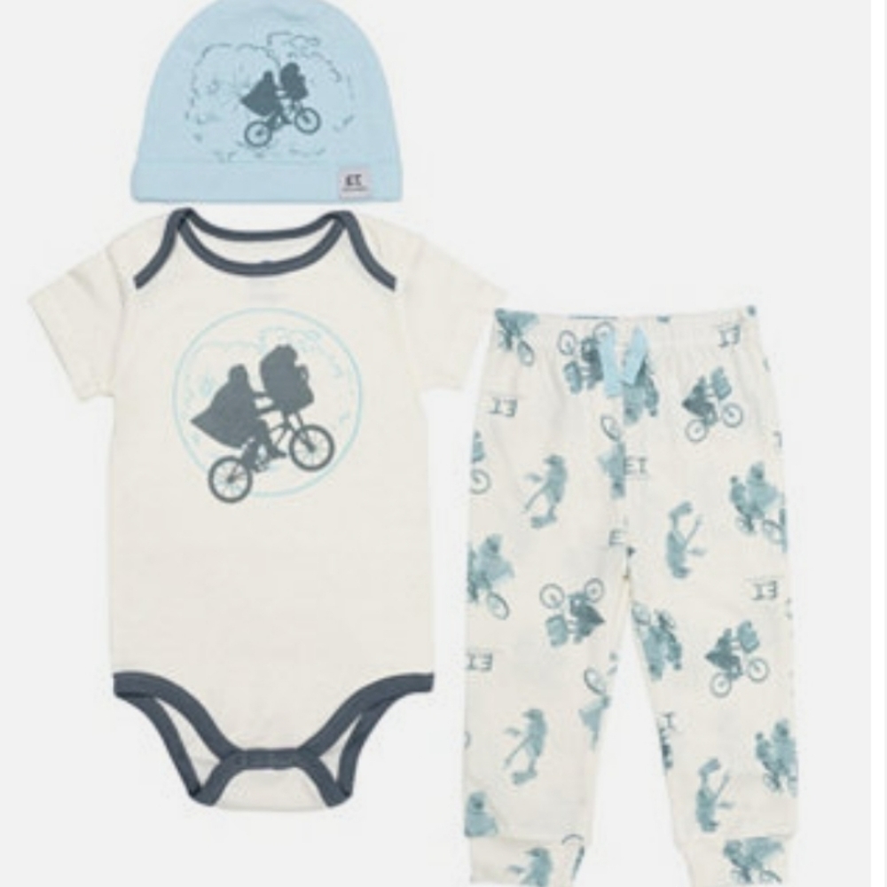 Universe Baby E.T. Baby Bodysuit, Pant & Hat Size 12 Months